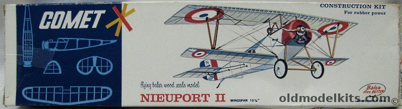 Comet Nieuport 11 - 13 3/8 Inch Wingspan Flying Balsa Airplane Model, 3210 plastic model kit